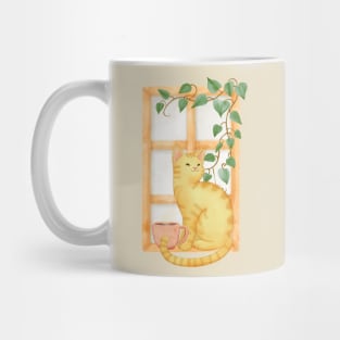 Cats and Coffee Watercolor Mug